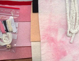Baby-slinger roze materiaal pakket Septemberspring